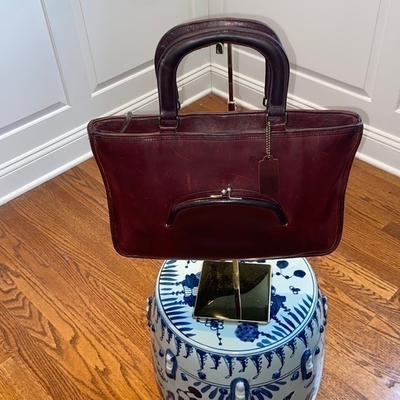 Coach Handbags - 1970s Coach NYC Bonnie Cashin Watermelon Kisslock Satchel